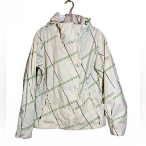 Columbia Jacket Womens Large (L) Convert Ski Snowboarding White and Green